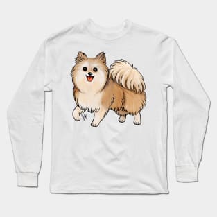 Dog - Pomeranian - Cream Long Sleeve T-Shirt